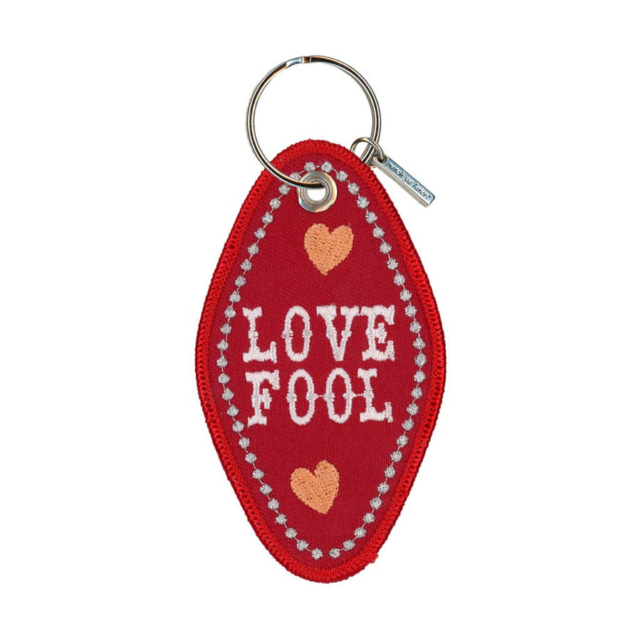 Love Fool Embroidered Keychain