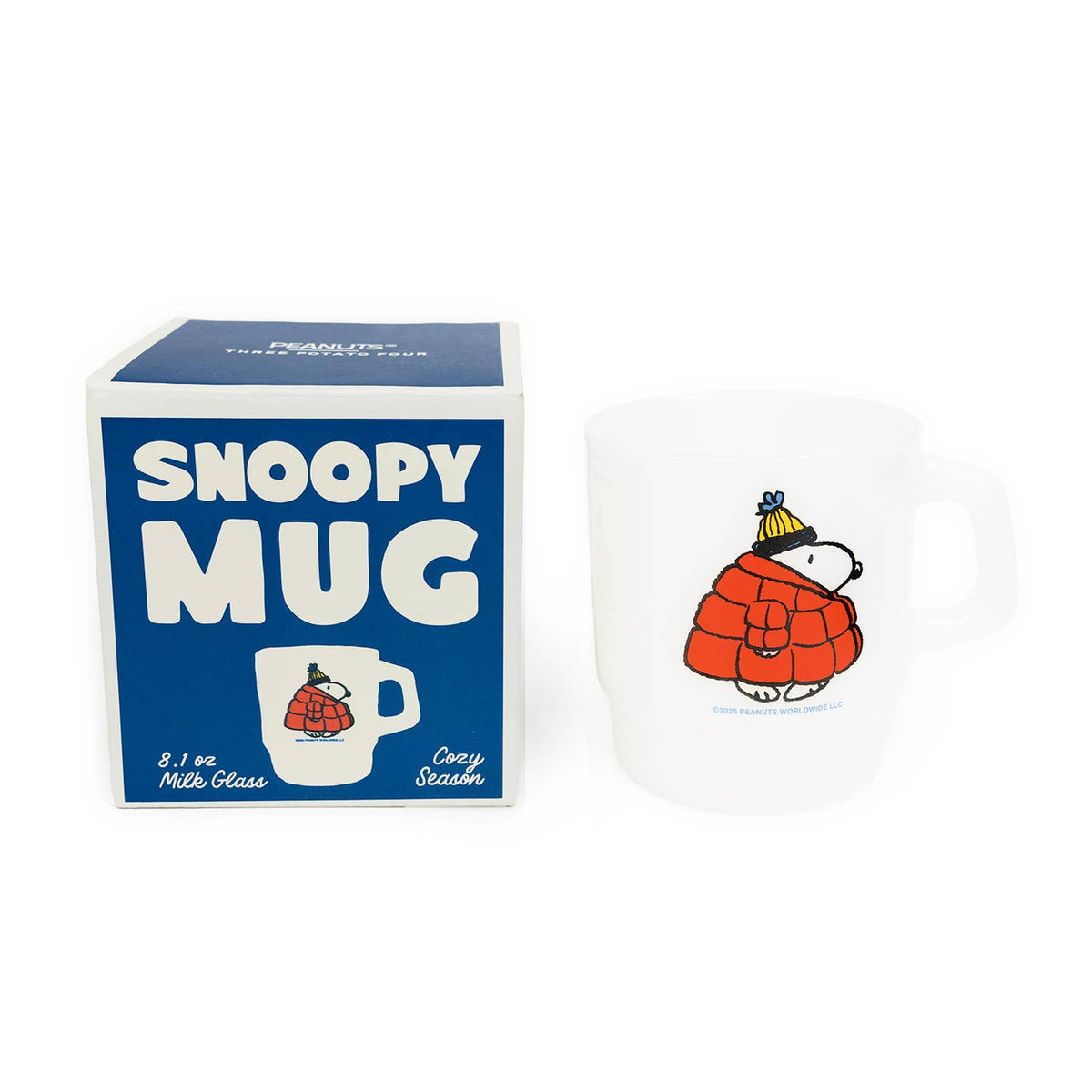 Snoopy Cozy Season - Milk Glass Mug