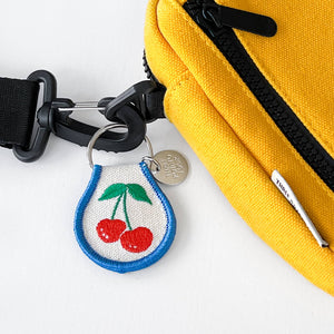 Embroidered Keychain - Cherries