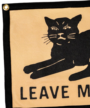 Leave Me Alone Cat Camp Flag