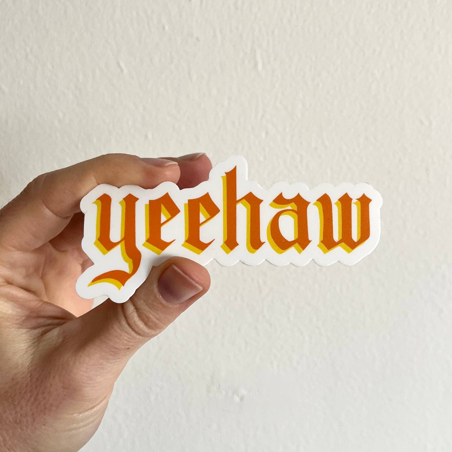 Yeehaw Orange Sticker (big)