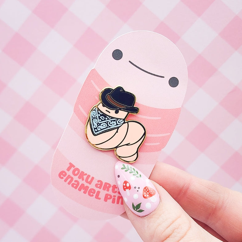 Yeehaw Worm Enamel Pin