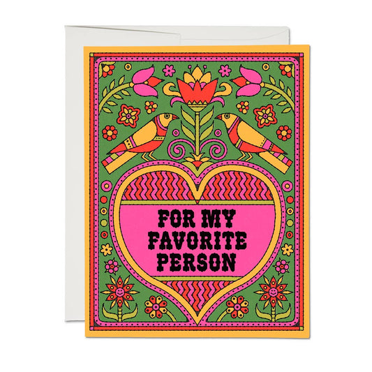 For My Favorite Person Card