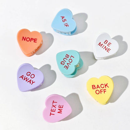 Candy Heart Clips - Set of 7