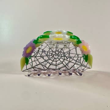 Floral Spiderweb Hair Claw