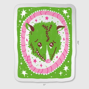 Opossum Cutie Mirror Sticker