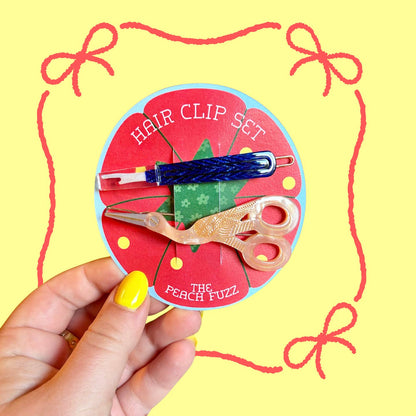 Sewing Kit Hair Clip Set