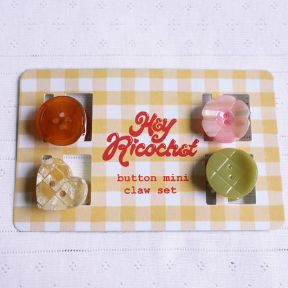 Button Mini Hair Claw Set - Original colorway