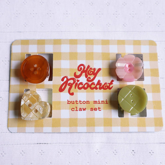 Button Mini Hair Claw Set - Original colorway