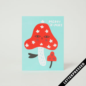 Suzy Ultman Merry X-Mas Mushrooms Card