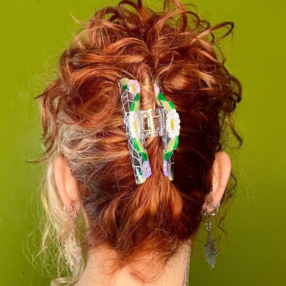 Floral Spiderweb Hair Claw