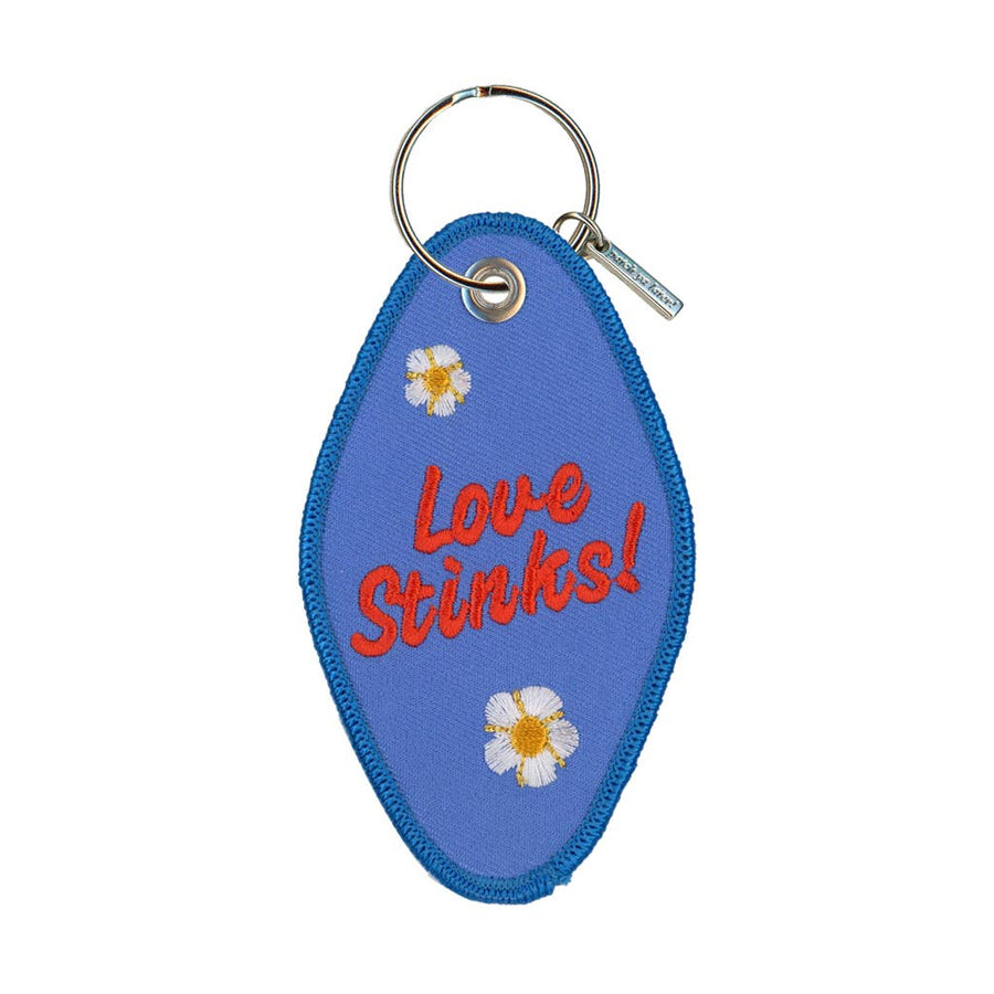 Love Stinks! Embroidered Keychain