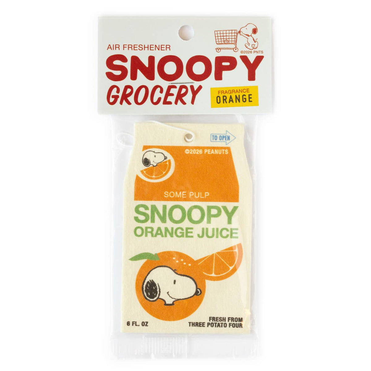 Snoopy Orange Juice Air Freshener