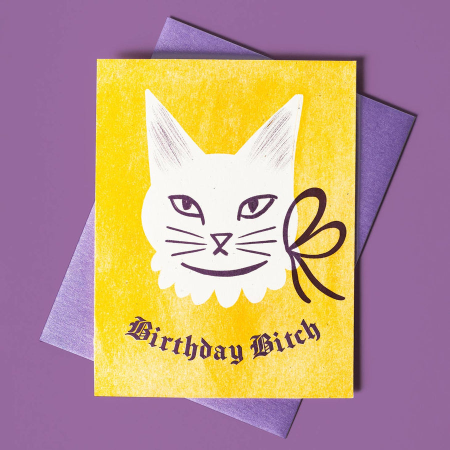 Birthday Bitch - Risograph Card