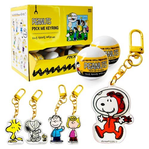Peanuts Snoopy & Friends Random Key Chain Ring-Bag Charm – World