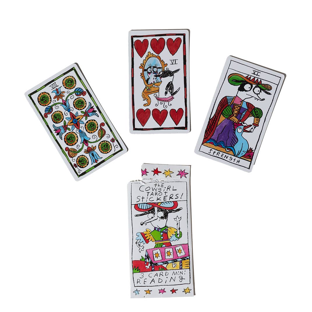 Cowgirl Tarot 3 Card Mini-Reading Sticker Pack! – World Famous