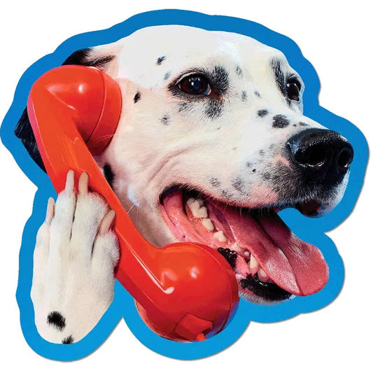 Dalmatian Phone Call, Toiletpaper Die-Cut Vinyl Sticker,