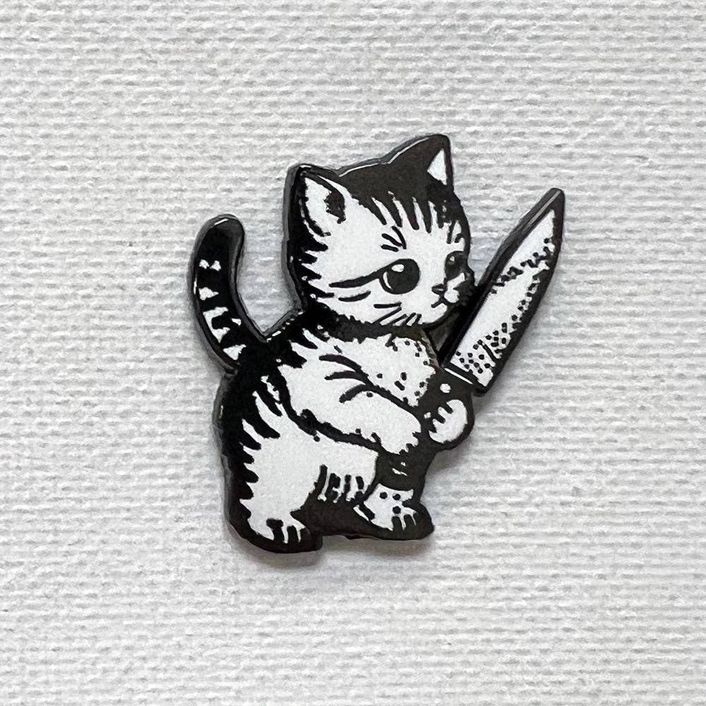 Evil Kitty Enamel Pin