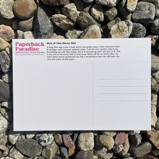 Sick Of This Horse Shit Postcard