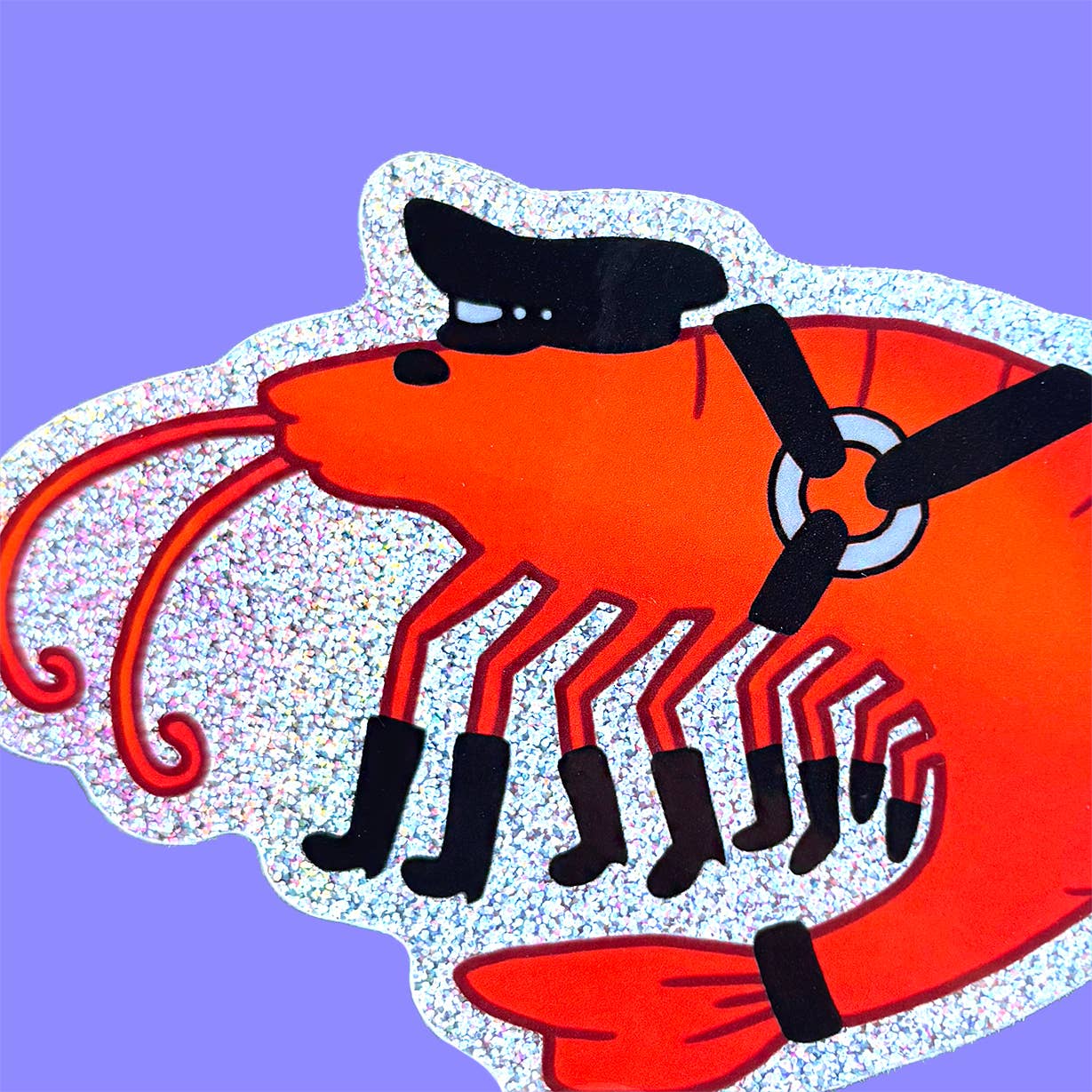 Shrimp Daddy Glitter Sticker