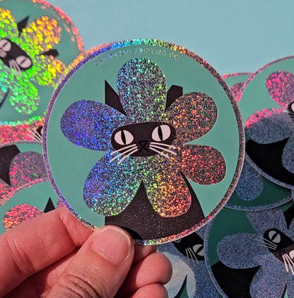 Rarest Bloom Cat - Sparkle Sticker