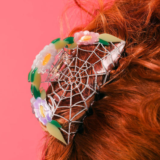 Floral Spiderweb Hair Claw