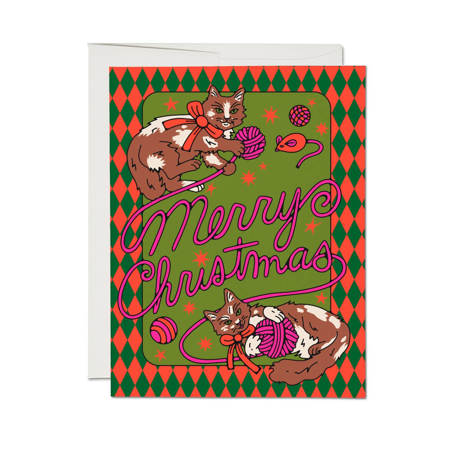 Merry Christmas Kittens Greeting Card