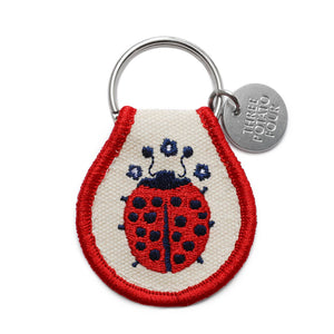 Ladybug Embroidered Keychain