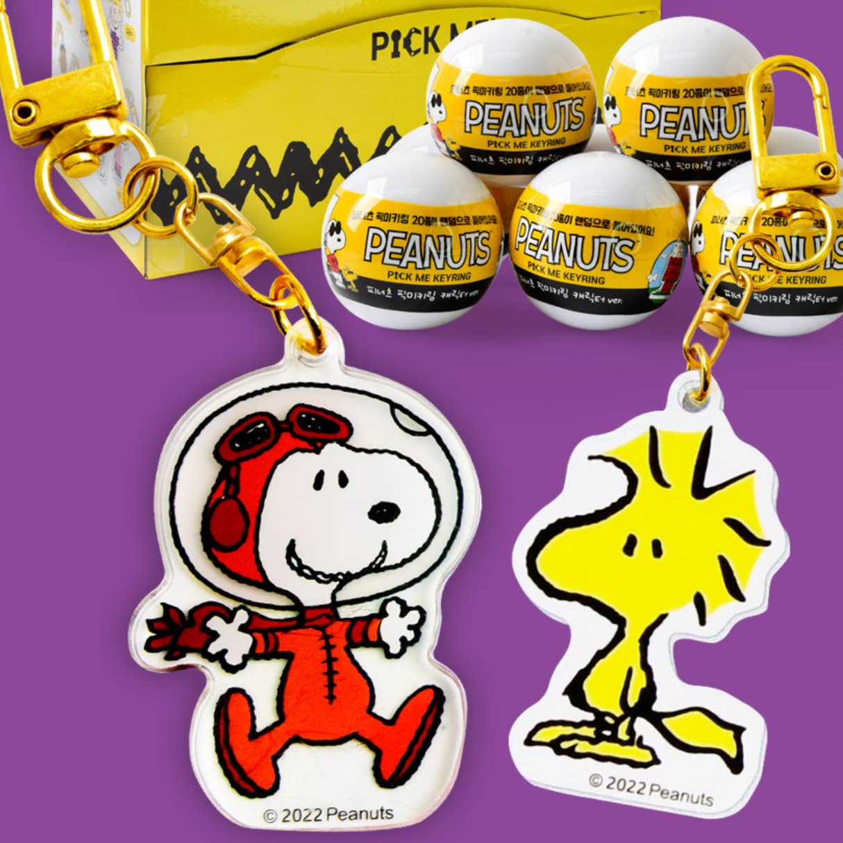 Peanuts Snoopy & Friends Random Key Chain Ring-Bag Charm