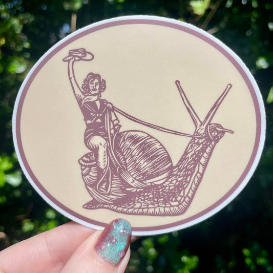 Snail Cowgirl Sticker