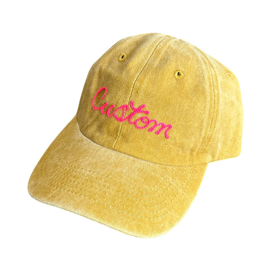Custom Chainstitch Embroidered Hats / 1-2 Words