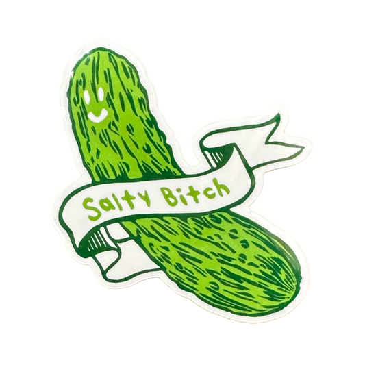 Salty Bitch Pickle Sticker