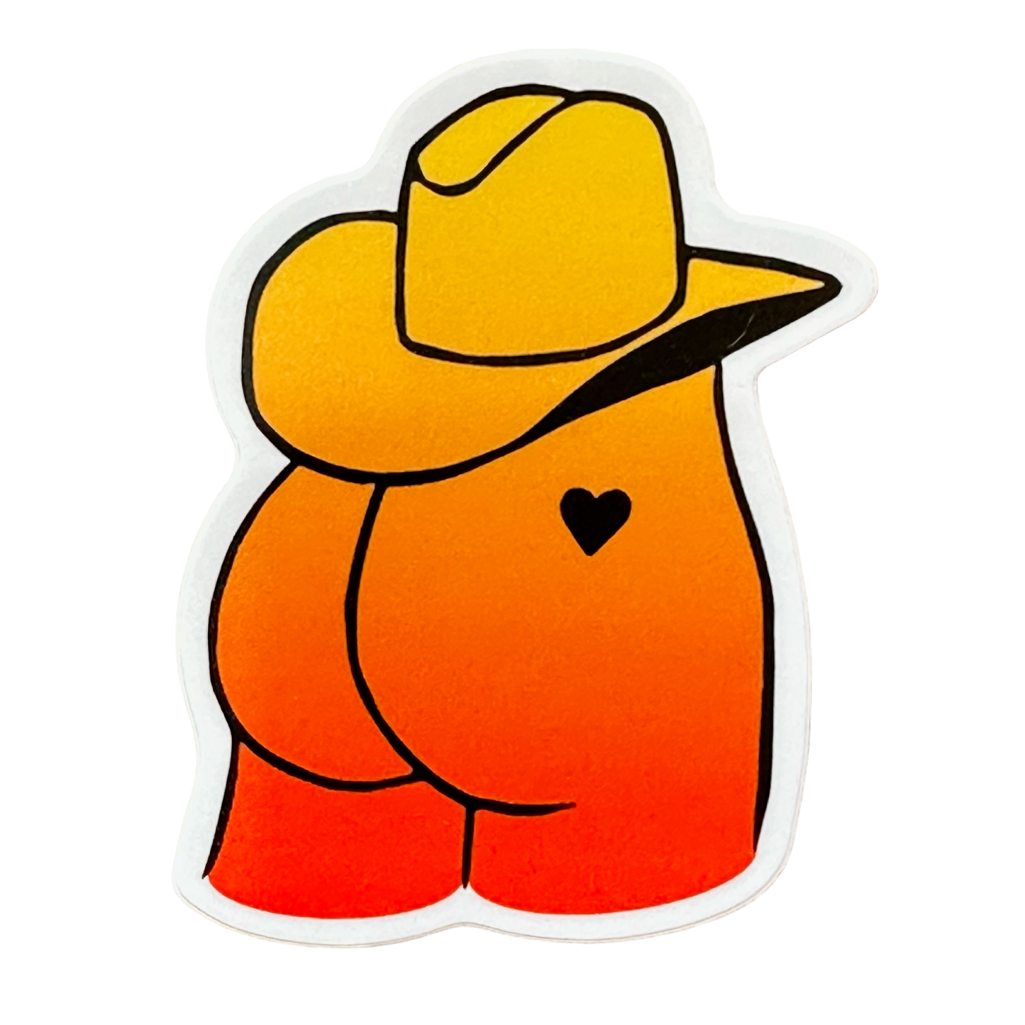 Cowboy Butt Sticker