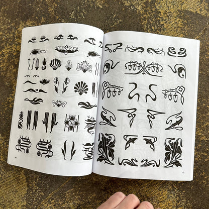 MONOTYPE ORNAMENTS 装飾 タイポグラフィ　洋書 デザイン資料 Art Nouveau Typographic Ornaments Book – World Famous Original