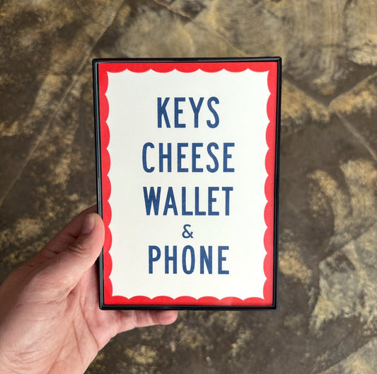 Keys Cheese Wallet & Phone Mini Riso Print