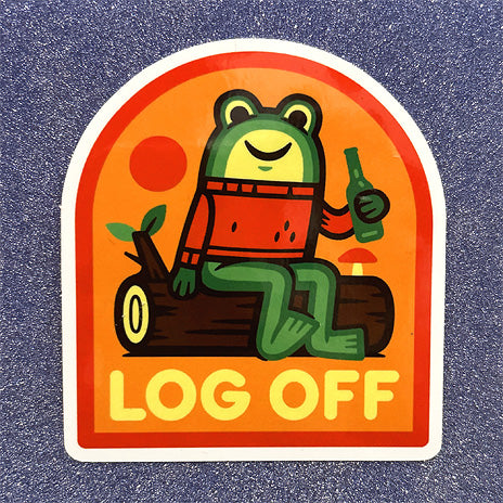 Log Off Sticker - World Famous Original