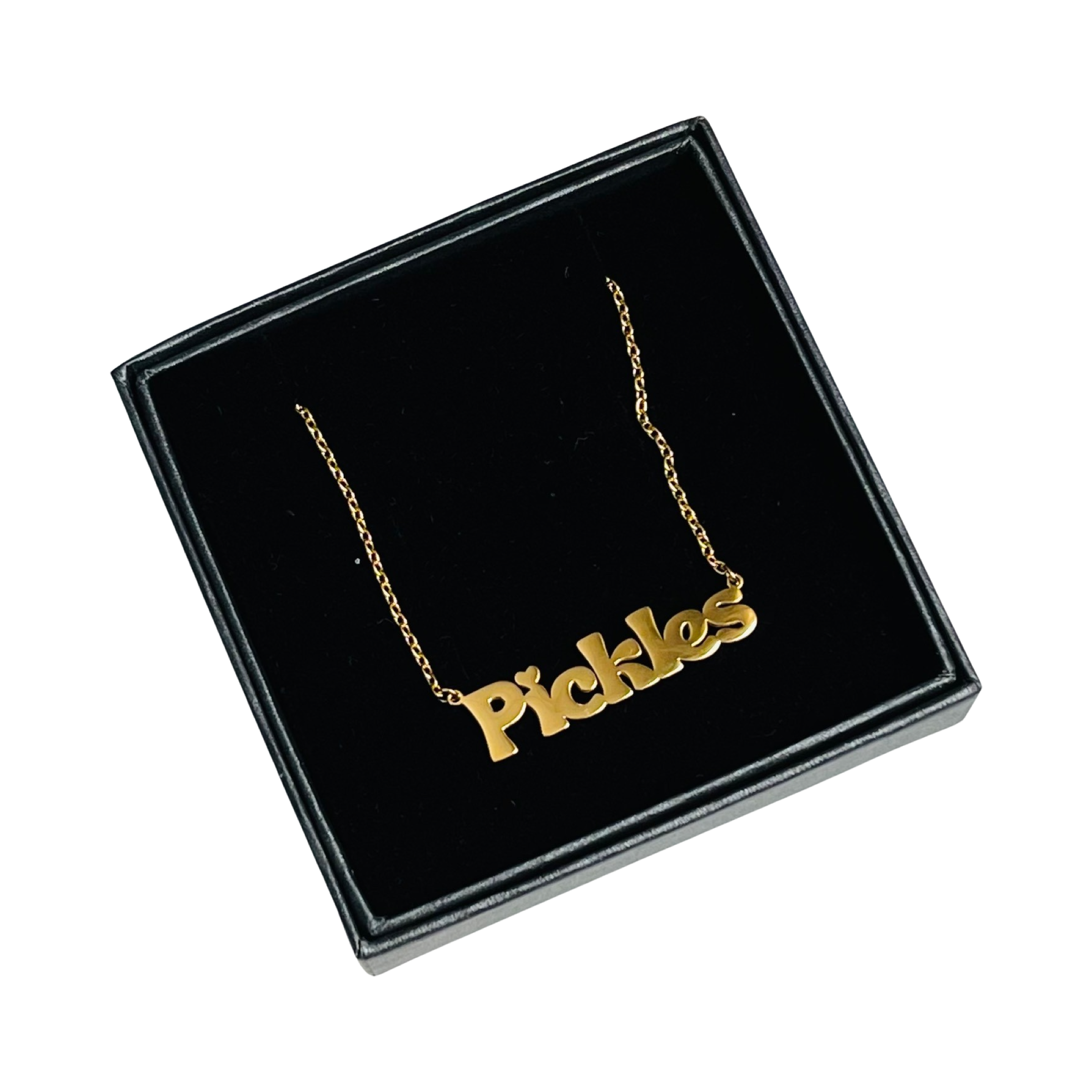 Pickles - word necklace gold – World Famous Original