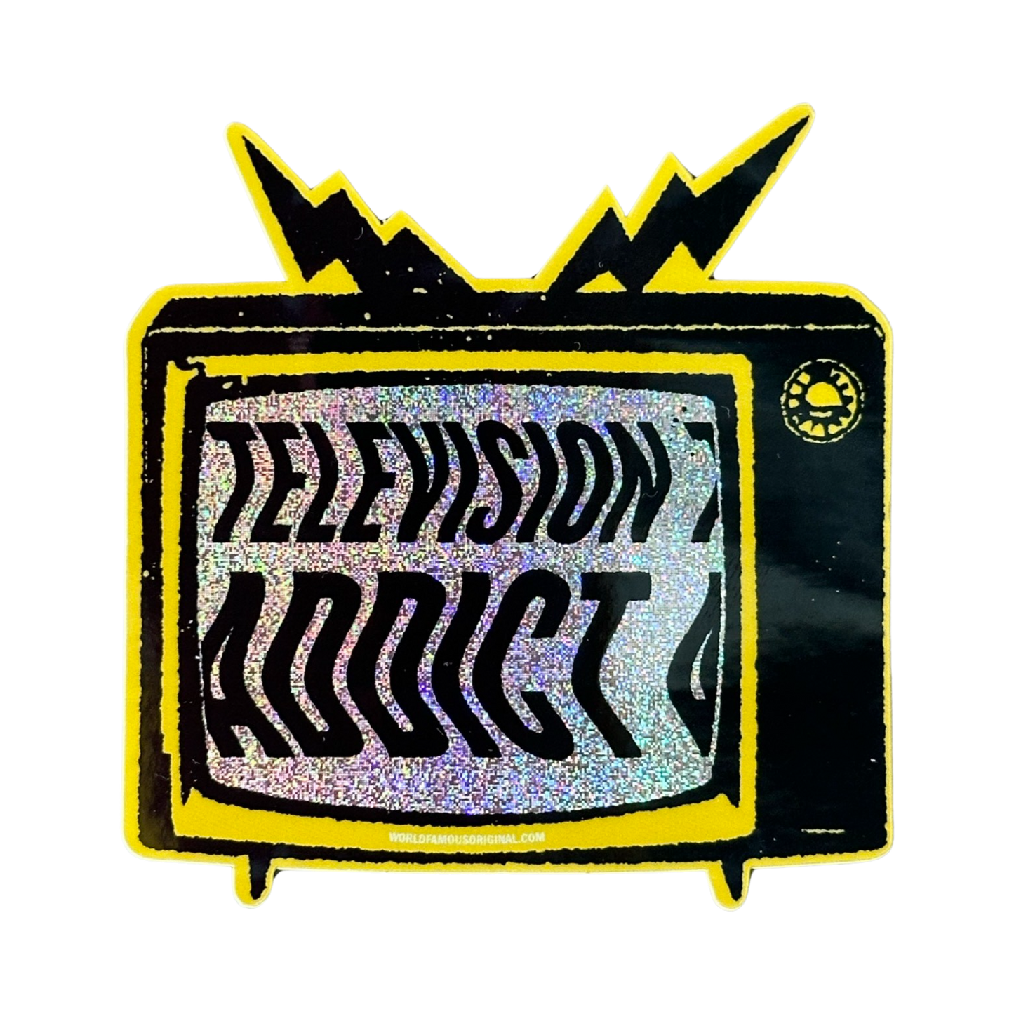 Television Addict - Glitter Sticker