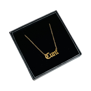 Cunt - word necklace gold