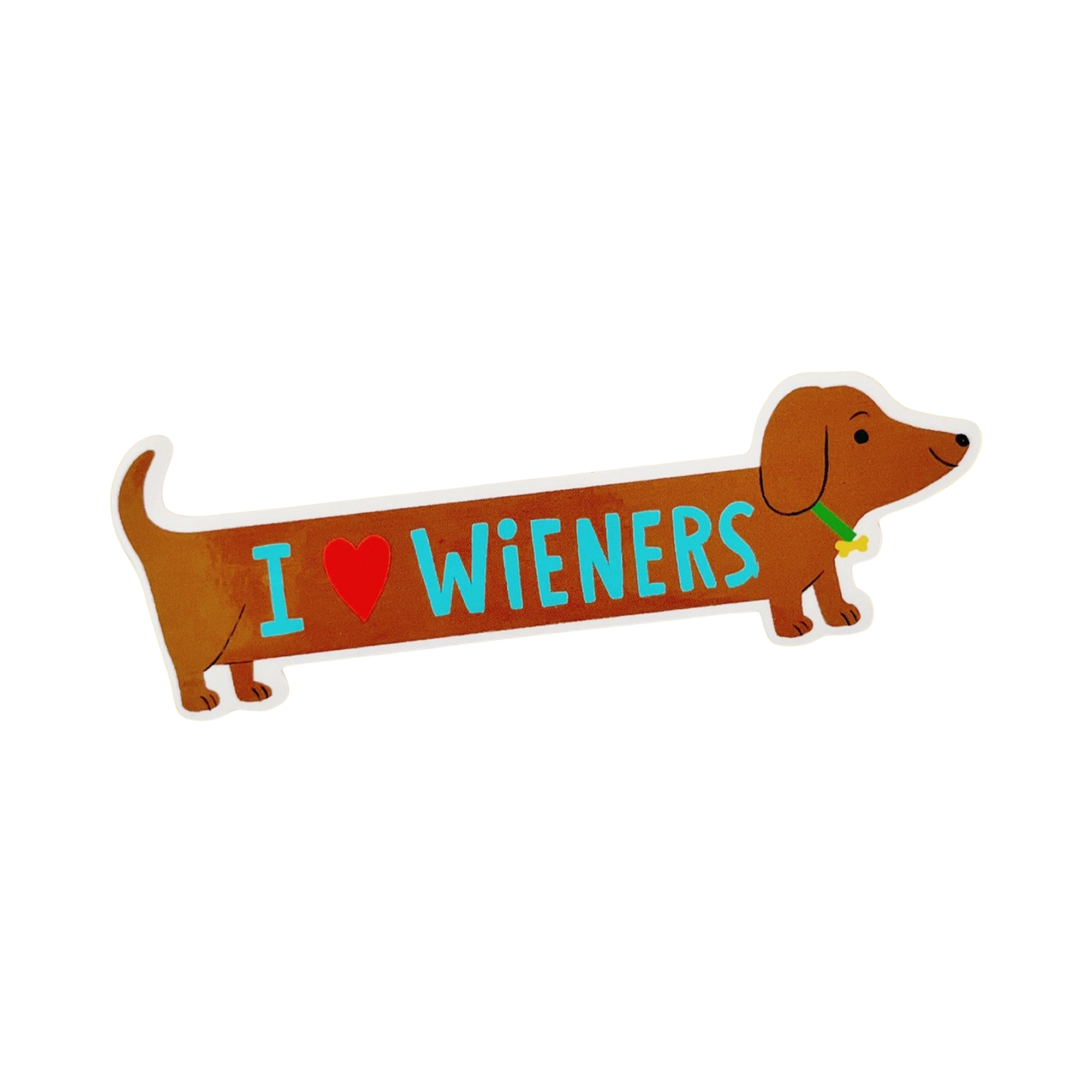 I Love Wieners - Die Cut Sticker