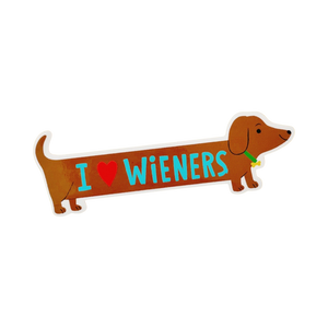 I Love Wieners - Die Cut Sticker