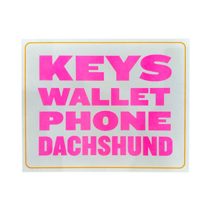 Keys Wallet Phone Dachshund Riso Print