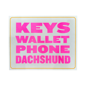 Keys Wallet Phone Dachshund Riso Print