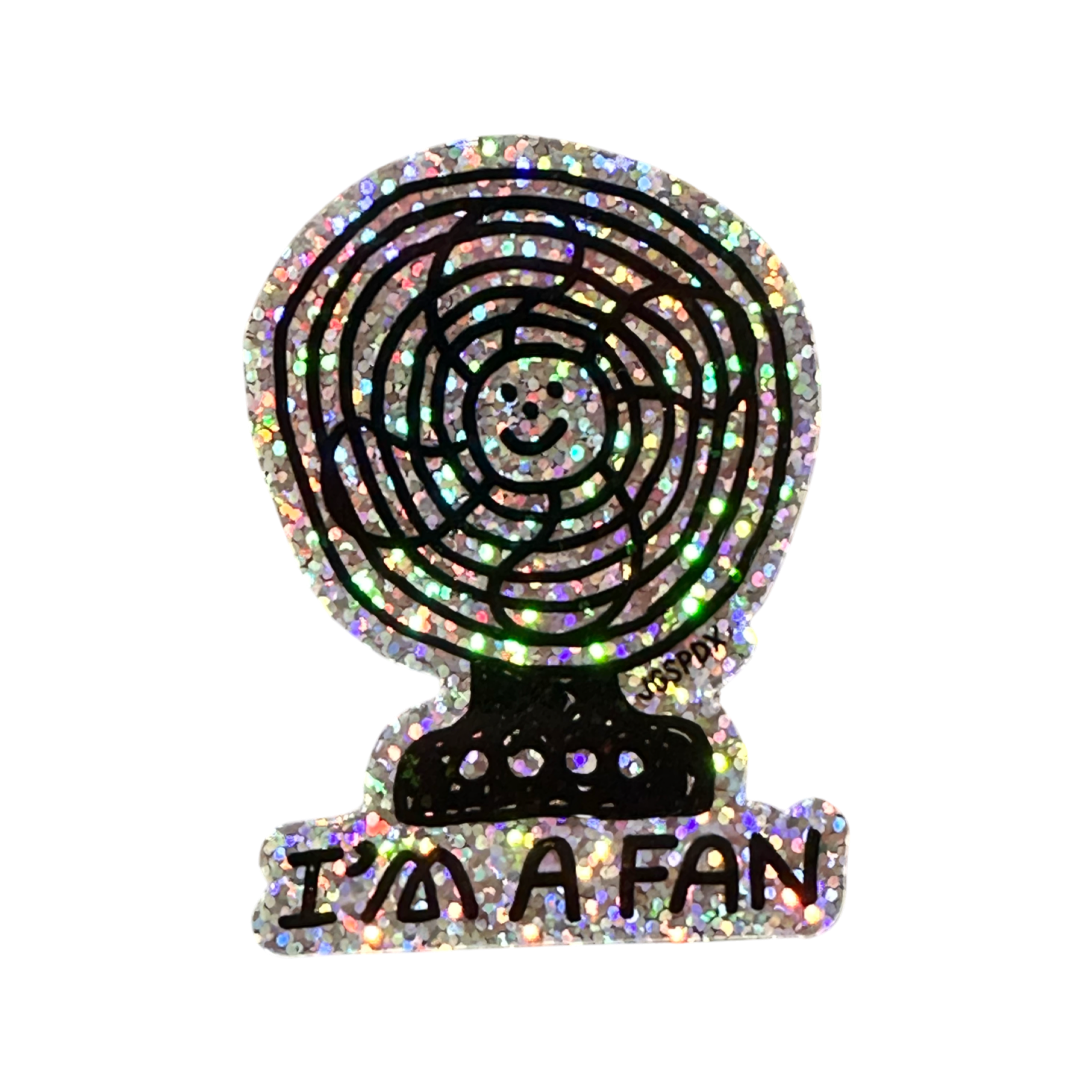 I'm A Fan Glitter Sticker – World Famous Original