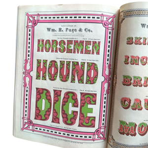 Wm. H. Page's Specimens of Chromatic Wood Type, Borders, Etc. Book