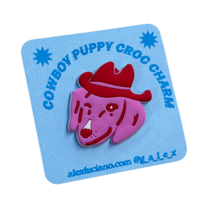 Cowboy Puppy Croc Charm