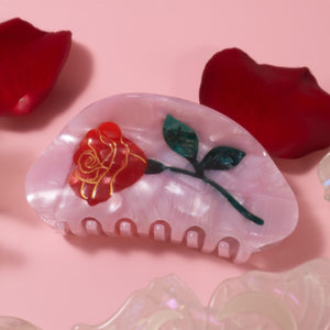 Red Rose Hair Claw