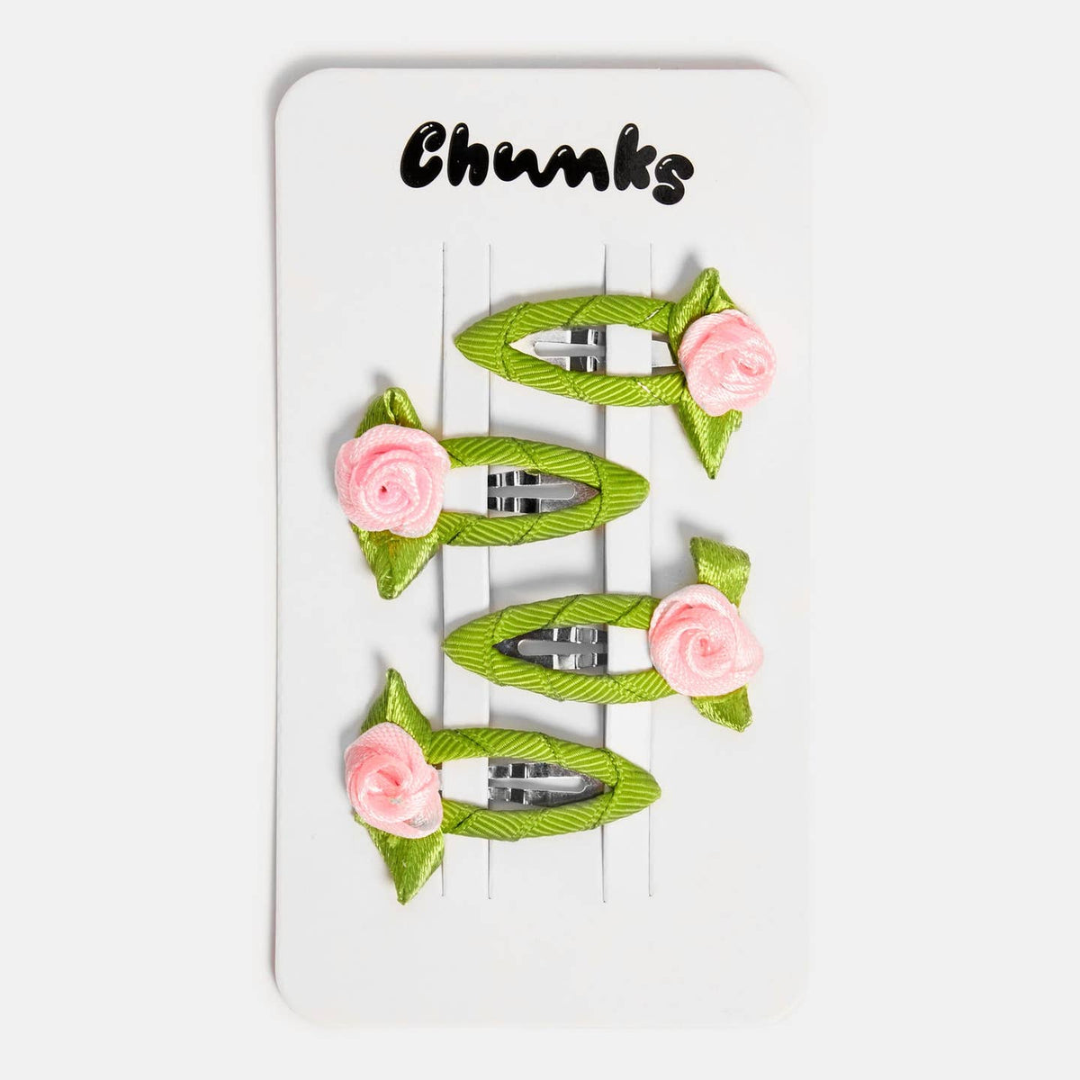 Rosette Snap Clips - Blush