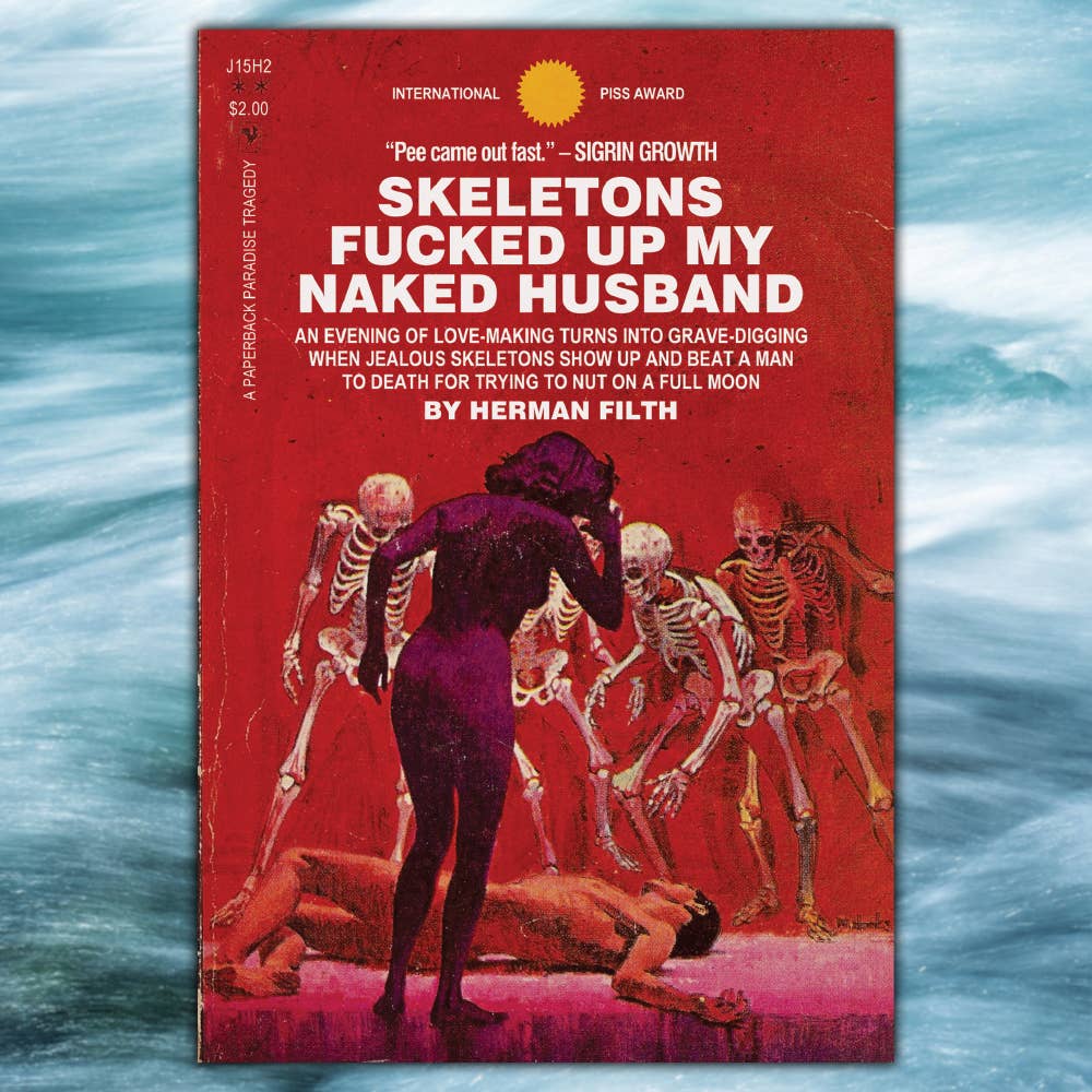 Skeletons Fucked Up My Naked Husband Postcard