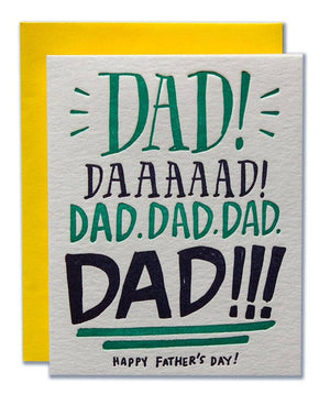 Dad Yelling Happy Father's Day Card